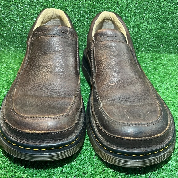 Dr Martens Mens Brown Leather Round Toe Slip On Loafer Shoes Size 10 (11198) - Picture 2 of 7